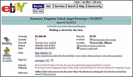 eBay Auction Screen Capture