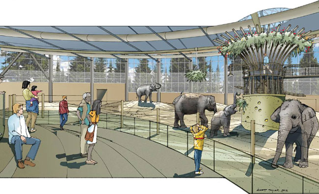 Oregon Zoo Elephant Lands Forest Hall