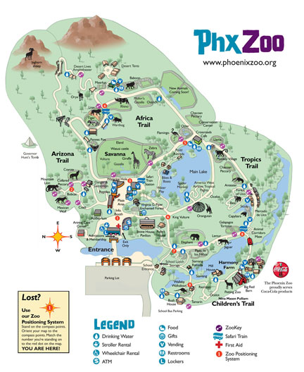 Phoenix Zoo Map