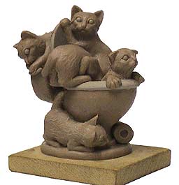 "Potty Time" - Preliminary model of the design as interpreted and sculpted by Peter Calvesbert